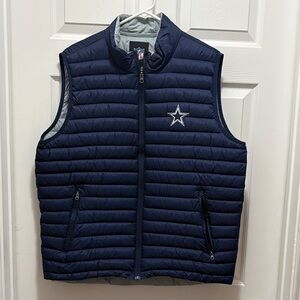 NFL Dallas Cowboys Navy Quilted Puffer Vest with Star Patch